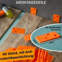 Hinrichs Laminat Verlegeset - 46-teiliges Komplettset - Boden Verlegewerkzeug