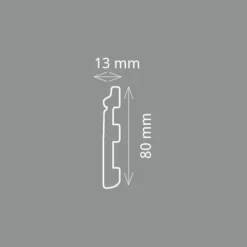 HOMESTAR Fußleiste CF 11, 13 x 80 mm, Länge 2 m