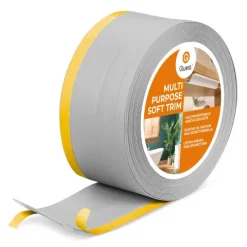 4in1 Multifunktionale PVC-Abschlussleiste Selbstklebend – Breite 120 mm - flexibel, robust und vielseitig einsetzbar - 10 Meter, Grau