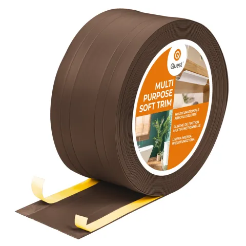 2in1 Multifunktionale PVC-Abschlussleiste Selbstklebend – Breite 110 mm - flexibel, robust und vielseitig einsetzbar - 5 Meter, Weiß
