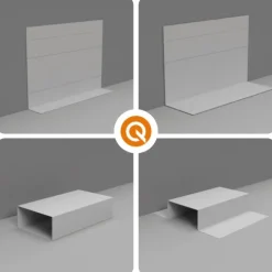 2in1 Multifunktionale PVC-Abschlussleiste Selbstklebend – Breite 110 mm - flexibel, robust und vielseitig einsetzbar - 5 Meter, Weiß