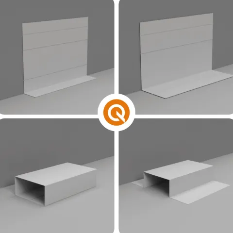 2in1 Multifunktionale PVC-Abschlussleiste Selbstklebend – Breite 110 mm - flexibel, robust und vielseitig einsetzbar - 5 Meter, Weiß