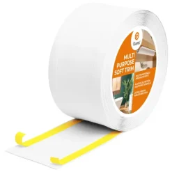 6in1 Multifunktionale PVC-Abschlussleiste Selbstklebend – Breite 95 mm - flexibel, robust und vielseitig einsetzbar - 5 Meter, Weiß