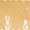Keramikmosaik Hexagon HX 570 32,5x28,1 cm ockerorange glänzend