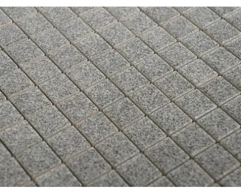 Keramikmosaik 32 x 29,5 cm grau matt