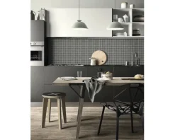 Keramikmosaik 32 x 29,5 cm grau matt