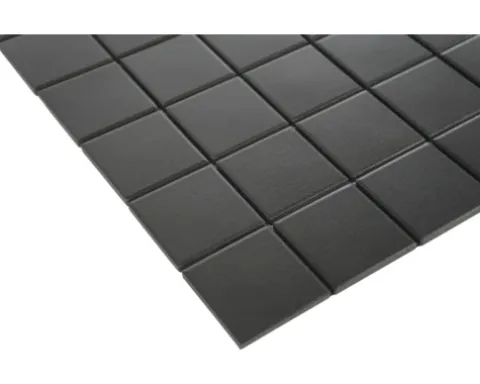 Keramikmosaik 29,8 x 29,8 cm schwarz matt