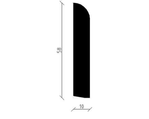 Konsta Sockelleiste SF377 Buche lackiert 2400 x 58 x 10 mm