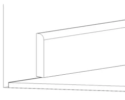 Konsta Sockelleiste SF377 Buche lackiert 2400 x 58 x 10 mm