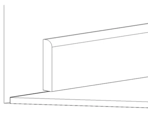 Konsta Sockelleiste SF377 Buche lackiert 2400 x 58 x 10 mm