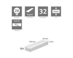 Laminat Nature Sense Rillington Eiche hell Landhausdiele 1292 x 327 x 8 mm