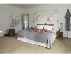 Laminat-Set 6qm Elva Eiche Natur EL2082 Landhausdiele 1292 x 193 x 8 mm bestehend aus Laminat, Sockelleisten und Trittschalldämmung