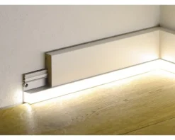 LED Kanal Alu für Sockelleiste 2400 x 42 x 16 mm