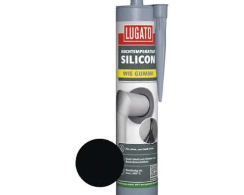 Lugato Hochtemperatur-Silikon Wie Gummi schwarz 310 ml