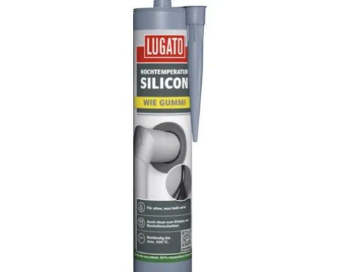 Lugato Hochtemperatur-Silikon Wie Gummi schwarz 310 ml
