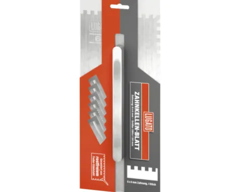 Lugato Kelle Spachtel Zahnkellen-Set Zahnspachtel Zahnkelle Edelstahl 132 mm