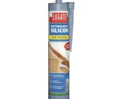 Lugato Wetterschutz-Silikon Wie Gummi grau 310 ml