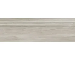 MIRAVA Feinsteinzeug Stufenfliesen SKIEN 29,8 cm x 119,8 cm x 0,9 cm ash grau matt rektifiziert