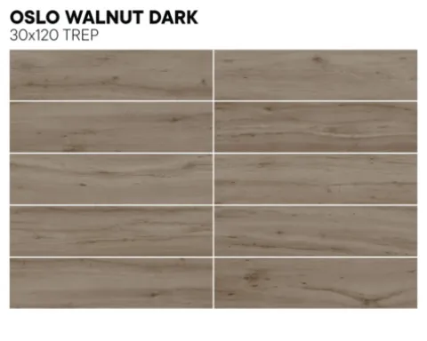 MIRAVA Feinsteinzeug Stufenfliese OSLO walnut dark 29.8 x 120 x 0,9 cm UGL