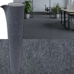 6 m² Selbstklebender Teppich Teppichboden Teppichbelag Bodenbelag Strapazierfähiger Wasserdicht – 120 cm x 500 cm (dunkel)