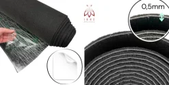 6 m² Selbstklebender Teppich Teppichboden Teppichbelag Bodenbelag Strapazierfähiger Wasserdicht – 120 cm x 500 cm (schwarz)