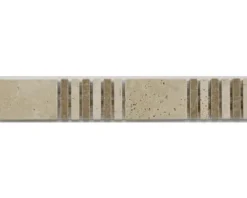 Natursteinbordüre Travertine weiß 30,5x4,8 cm
