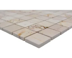 Natursteinmosaik MOS 32/2807 beige/gold 30,5x30,5 cm