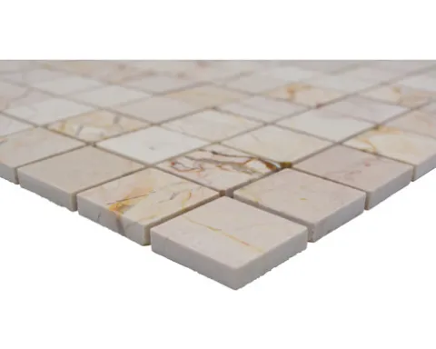Natursteinmosaik MOS 32/2807 beige/gold 30,5x30,5 cm