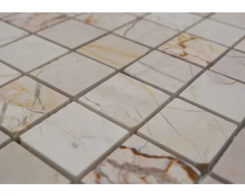 Natursteinmosaik MOS 32/2807 beige/gold 30,5x30,5 cm