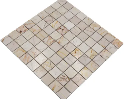 Natursteinmosaik MOS 32/2807 beige/gold 30,5x30,5 cm