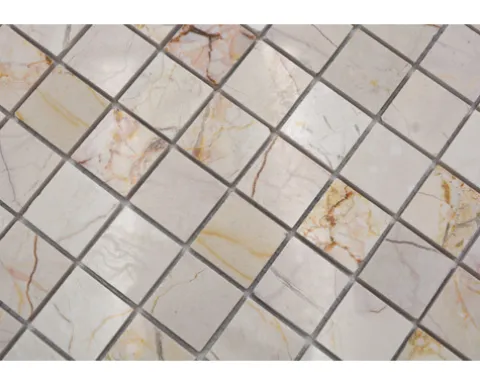 Natursteinmosaik MOS 32/2807 beige/gold 30,5x30,5 cm