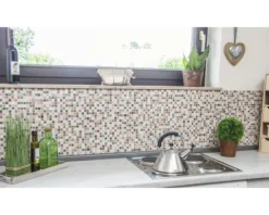 Natursteinmosaik MOS 15/RND 30,5x32,2 cm beige/braun/grün