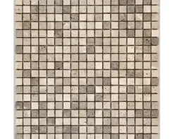 Natursteinmosaik Travertino beige 30,5x30,5 cm