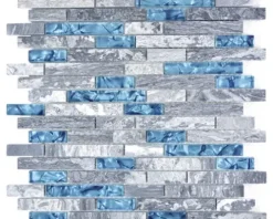 Natursteinmosaik XCM MV688 30x29 cm grau/blau