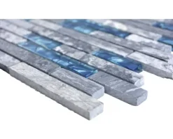 Natursteinmosaik XCM MV688 30x29 cm grau/blau