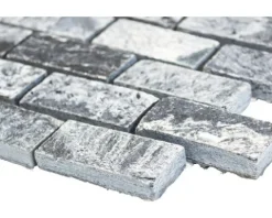 Natursteinmosaik XMI 117 30,5x32,5 cm silber/grau