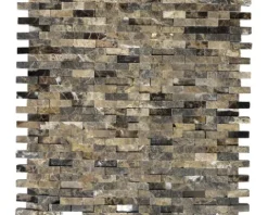 Natursteinmosaik XNC 3D76 Marmor braun 30,5x30,5 cm