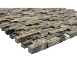 Natursteinmosaik XNC 3D76 Marmor braun 30,5x30,5 cm