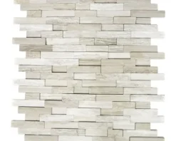 Natursteinmosaik XNC 3D20 Marmor grau 31,5x30 cm