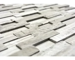 Natursteinmosaik XNC 3D20 Marmor grau 31,5x30 cm