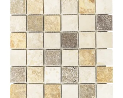Natursteinmosaik XNT 46685 braun/beige 30,5x30,5 cm