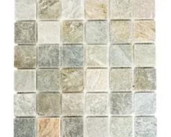 Natursteinmosaik XQM 001M 30,5x32,5 cm beige/grau