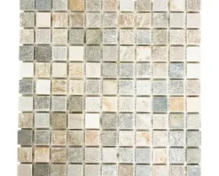 Natursteinmosaik XQM 10XS 30,5x30,5 cm beige/grau