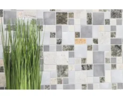 Natursteinmosaik XSA 525 silber/grau 30x30 cm