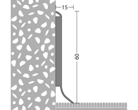 Prinz Kernsockelleiste Hartschaum weiß 60 x 2500 mm