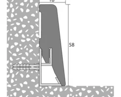 Prinz Sockelleiste MDF weiß 18 x 58 x 2500 mm