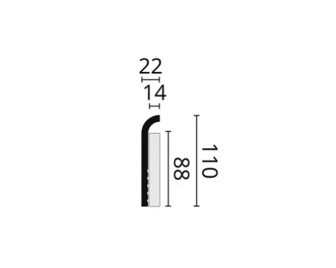 Profipack Abdeckleiste CBC1, 12 x 2 m, 22 x 110 mm