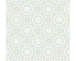 PVC-Boden Artifact Fliesen-Optik Kreise blau grün Fliesen 16,6x16,6 cm 200 cm breit (Meterware)