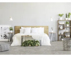 PVC-Boden Balder Fliesenoptik fjord light grey Fliesen 33,4x66,7 cm 400 cm breit (Meterware)
