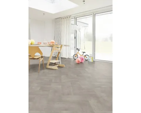 PVC-Boden Denver Fliesenoptik grau FB592 Fliesen 17,7x35,3 cm 200 cm breit (Meterware)